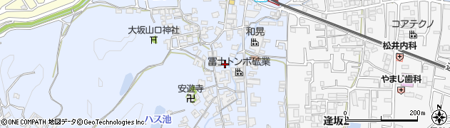 奈良県香芝市穴虫1153周辺の地図