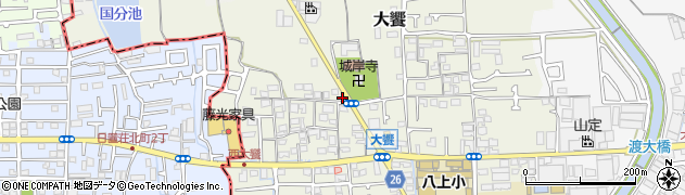 大阪府堺市美原区大饗160-4周辺の地図