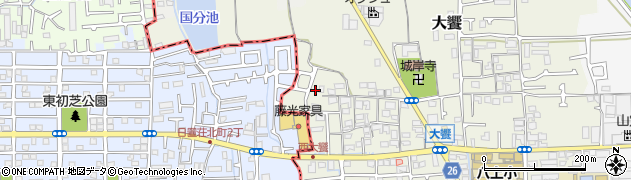 大阪府堺市美原区大饗373-20周辺の地図