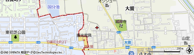 大阪府堺市美原区大饗313周辺の地図