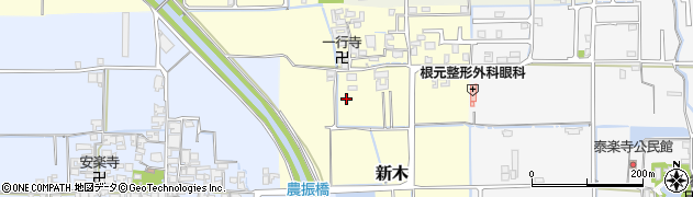 奈良県田原本町（磯城郡）新木周辺の地図