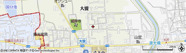 大阪府堺市美原区大饗183周辺の地図