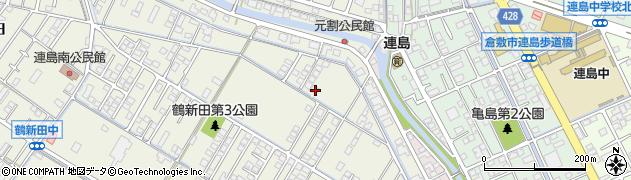 岡山県倉敷市連島町鶴新田1017周辺の地図