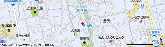 広島県福山市駅家町倉光674周辺の地図