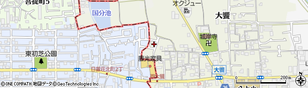 大阪府堺市美原区大饗373周辺の地図