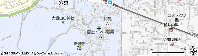 奈良県香芝市穴虫1162-2周辺の地図