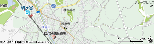 大阪府羽曳野市駒ヶ谷周辺の地図