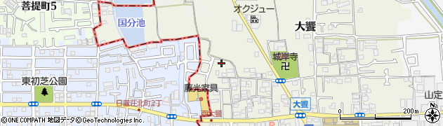 大阪府堺市美原区大饗382周辺の地図