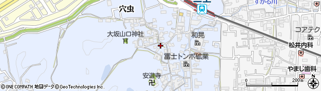 奈良県香芝市穴虫1070周辺の地図