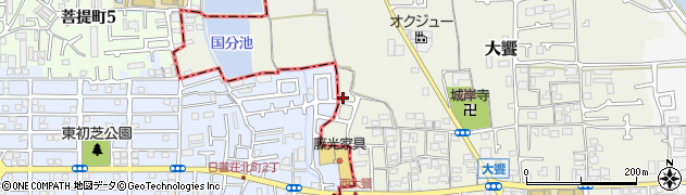 大阪府堺市美原区大饗373-4周辺の地図