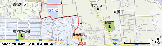 大阪府堺市美原区大饗373-6周辺の地図