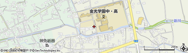 岡山県浅口市金光町占見新田1386周辺の地図