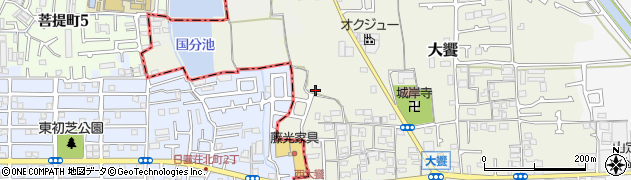 大阪府堺市美原区大饗308周辺の地図