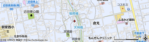 広島県福山市駅家町倉光672周辺の地図
