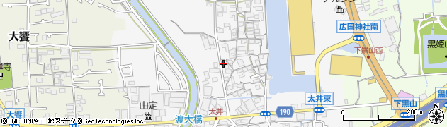 大阪府堺市美原区太井262周辺の地図
