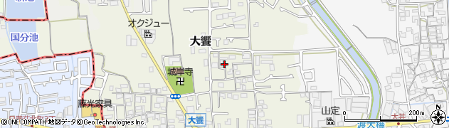 大阪府堺市美原区大饗210周辺の地図
