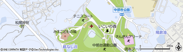 松阪市役所　教育委員会事務局スポーツ課中部台運動公園さんぎんアリーナ周辺の地図