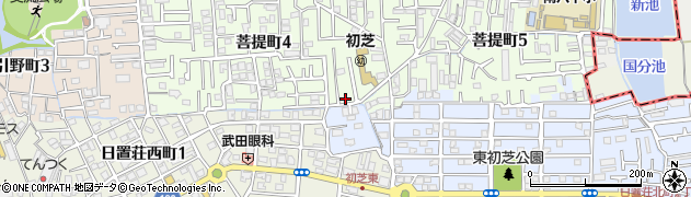 菩提町ふくじゅそう広場周辺の地図
