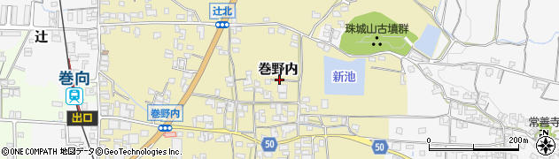 奈良県桜井市巻野内周辺の地図