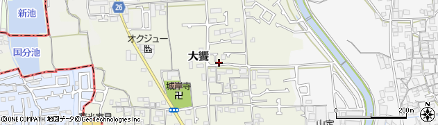 大阪府堺市美原区大饗57-25周辺の地図