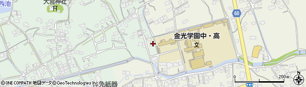 岡山県浅口市金光町占見新田1387周辺の地図