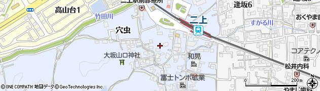 奈良県香芝市穴虫4周辺の地図