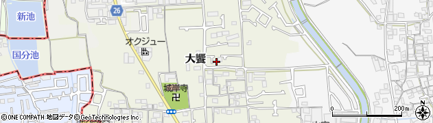 大阪府堺市美原区大饗57-24周辺の地図