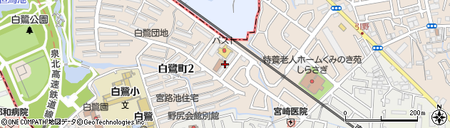 堺白鷺郵便局周辺の地図