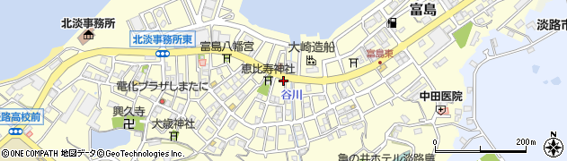 兵庫県淡路市富島周辺の地図