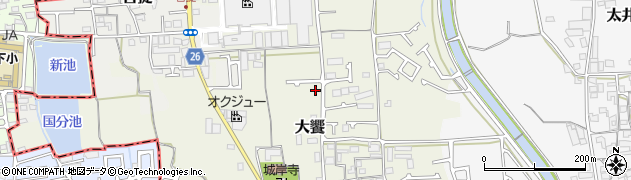 大阪府堺市美原区大饗225周辺の地図