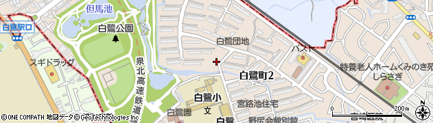 大阪府堺市東区白鷺町周辺の地図