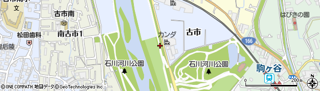 柏原駒ケ谷千早赤坂線周辺の地図