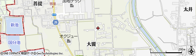 大阪府堺市美原区大饗54周辺の地図
