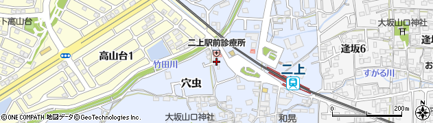 奈良県香芝市穴虫1046周辺の地図