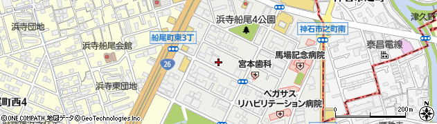 大阪府堺市西区浜寺船尾町東3丁413周辺の地図