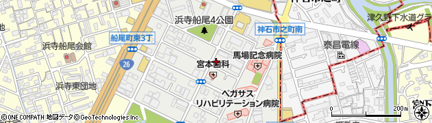 大阪府堺市西区浜寺船尾町東3丁459周辺の地図