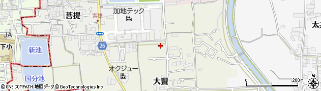 大阪府堺市美原区大饗230-8周辺の地図