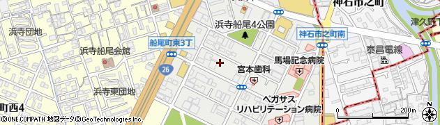 大阪府堺市西区浜寺船尾町東3丁424周辺の地図