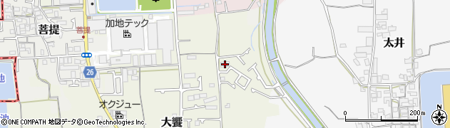 大阪府堺市美原区大饗26周辺の地図