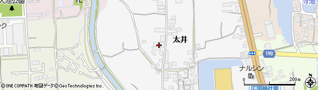 大阪府堺市美原区太井176周辺の地図