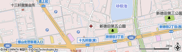 広島県福山市神辺町十九軒屋152周辺の地図