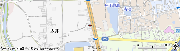 大阪府堺市美原区太井117周辺の地図