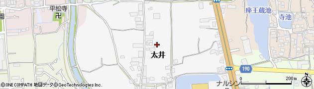 大阪府堺市美原区太井167周辺の地図