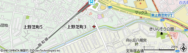 尼崎信用金庫上野芝支店周辺の地図