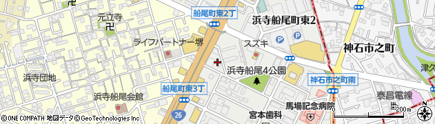 大阪府堺市西区浜寺船尾町東3丁394周辺の地図