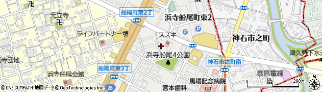 大阪府堺市西区浜寺船尾町東3丁349周辺の地図