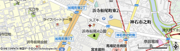 大阪府堺市西区浜寺船尾町東3丁348周辺の地図