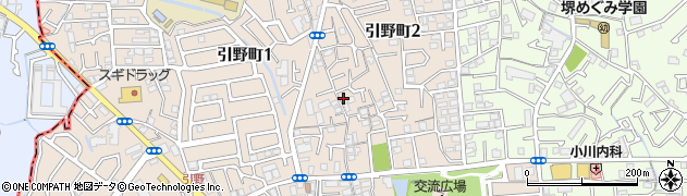 大阪府堺市東区引野町周辺の地図