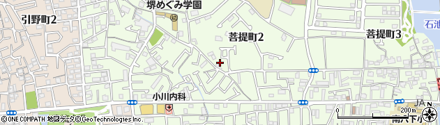 大阪府堺市東区菩提町2丁23周辺の地図