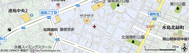 岡山県倉敷市連島周辺の地図